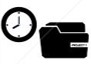clock and folder icon 
